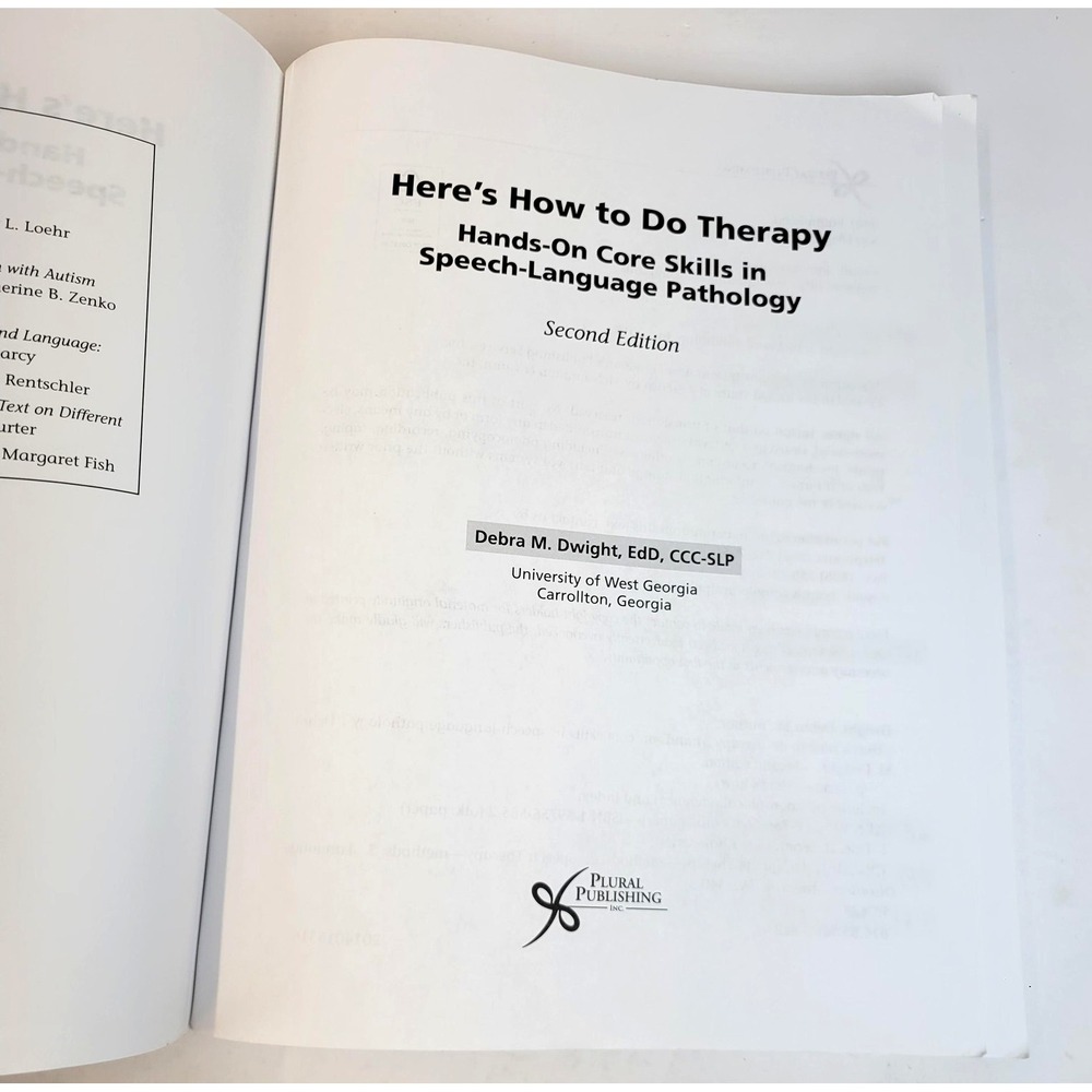 Here's How To Do Therapy 2nd Edition Dwight SLP Textbook DVD Plural Publishing - Picture 4 of 16